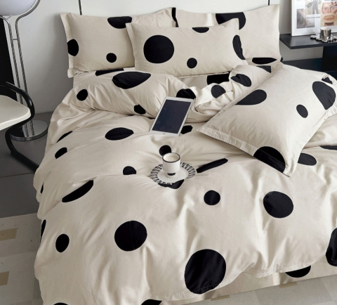 Pościel Bawełna w koła 160x200 3części #M1829 Pościel Bawełna w koła 160x200 3części #M1829