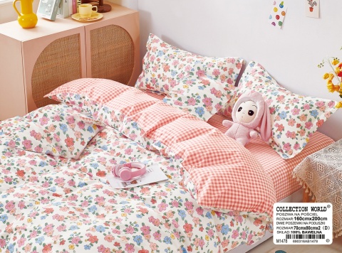 Pościel Bawełna w kwiaty 160x200 3części #M1478 Pościel Bawełna w kwiaty 160x200 3części #M1478