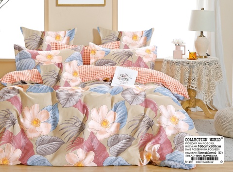 Pościel Bawełna w kwiaty 160x200 3części #M1492 Pościel Bawełna w kwiaty 160x200 3części #M1492