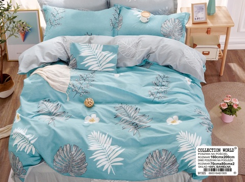 Pościel Bawełna w liście 160x200 3części #M1505 Pościel Bawełna w liście 160x200 3części #M1505
