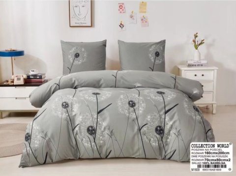 Pościel Bawełna w liście 160x200 3części #M1609 Pościel Bawełna w liście 160x200 3części #M1609
