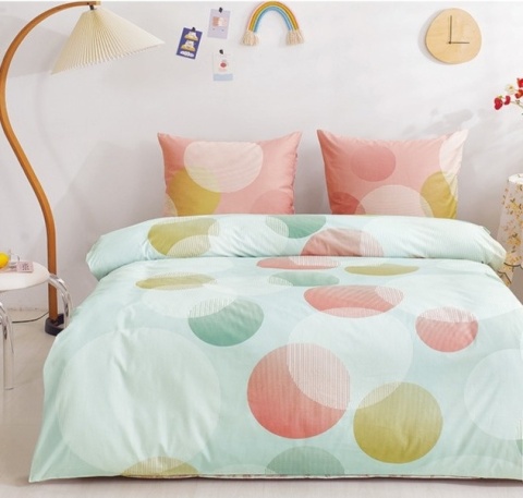 Pościel Bawełna w koła 160x200 3części #M1652