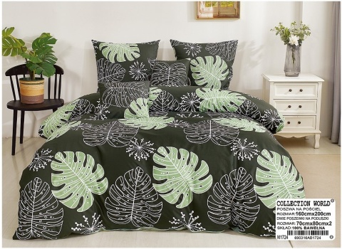 Pościel Bawełna w liście 160x200 3części #M1724 Pościel Bawełna w liście 160x200 3części #M1724