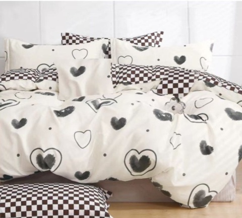 Pościel Bawełna w serca 160x200 3części #M1596 Pościel Bawełna w serca 160x200 3części #M1596