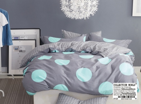 Pościel Bawełna w koła 160x200 3części #M1028 Pościel Bawełna w koła 160x200 3części #M1028