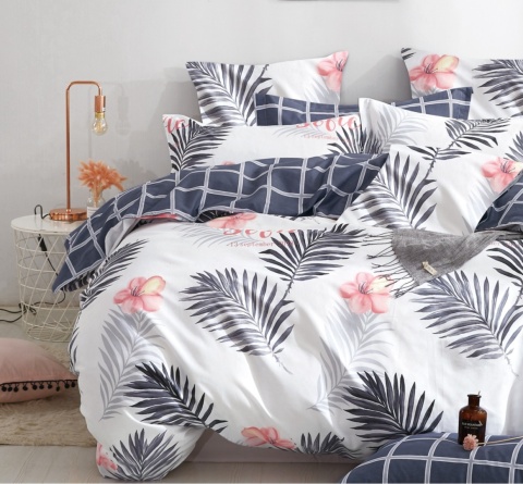 Pościel Bawełna w liście 160x200 3części #M1261 Pościel Bawełna w liście 160x200 3części #M1261
