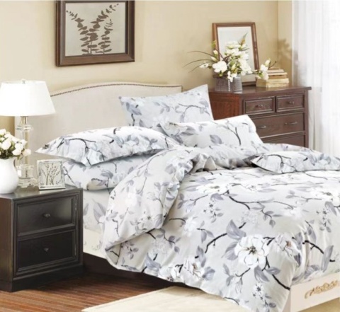 Pościel Bawełna w kwiaty 160x200 3części #M729