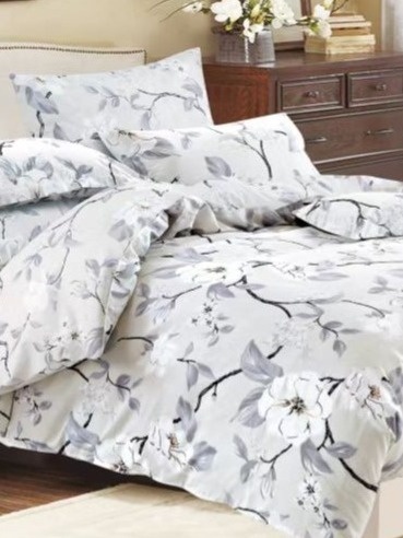 Pościel Bawełna w kwiaty 160x200 3części #M729