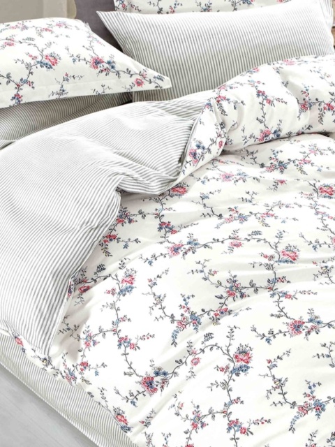 Pościel Bawełna w kwiaty 160x200 3części #M856