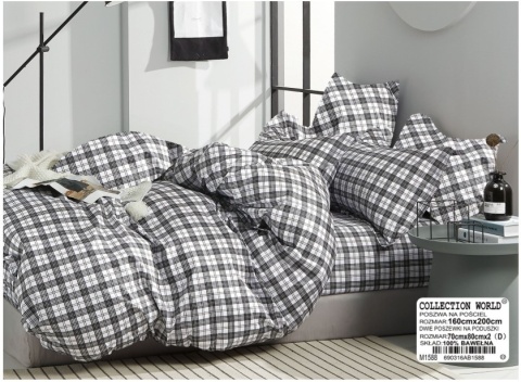 Pościel Bawełna w kratę 200x220 3części #M1588 Pościel Bawełna w kratę 200x220 3części #M1588