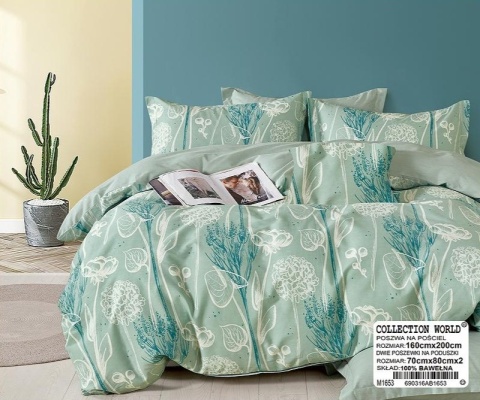 Pościel Bawełna w kwiaty 200x220 3części #M1653 Pościel Bawełna w kwiaty 200x220 3części #M1653
