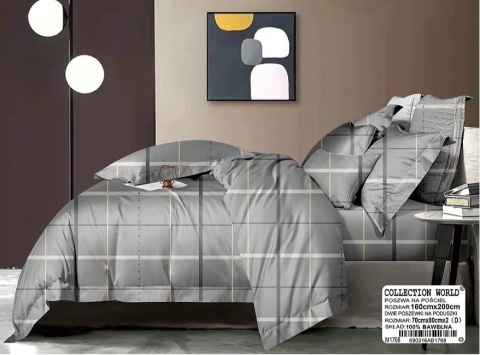 Pościel Bawełna w kratę 140x200 2części #M1768 Pościel Bawełna w kratę 140x200 2części #M1768