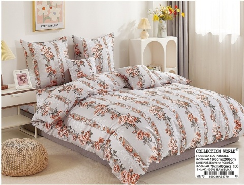 Pościel Bawełna w kwiaty 200x220 3części #M1770 Pościel Bawełna w kwiaty 200x220 3części #M1770