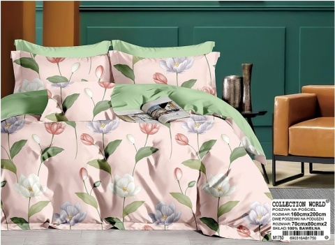 Pościel Bawełna w kwiaty 200x220 3części #M1750 Pościel Bawełna w kwiaty 200x220 3części #M1750