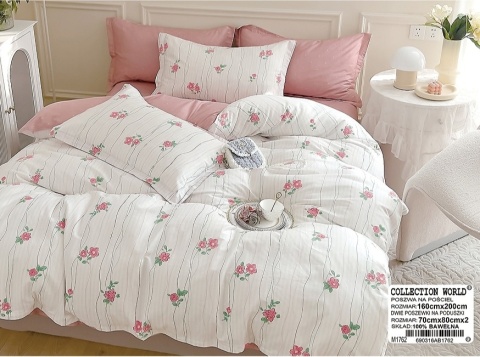 Pościel Bawełna w kwiaty 200x220 3części #M1762 Pościel Bawełna w kwiaty 200x220 3części #M1762