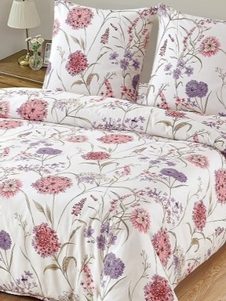 Pościel Bawełna w kwiaty 200x220 3części #M1876