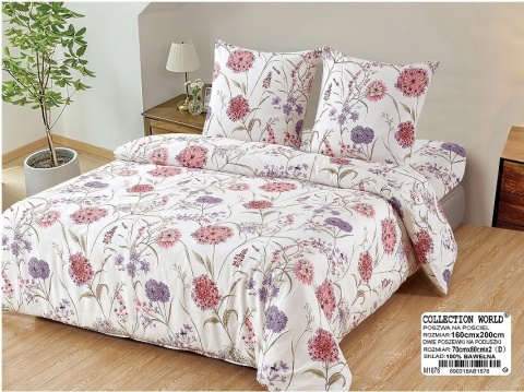Pościel Bawełna w kwiaty 200x220 3części #M1876 Pościel Bawełna w kwiaty 200x220 3części #M1876
