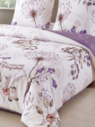 Pościel Bawełna w kwiaty 200x220 3części #M1880