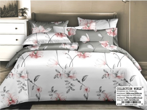 Pościel Bawełna w kwiaty 200x220 3części #M1895 Pościel Bawełna w kwiaty 200x220 3części #M1895
