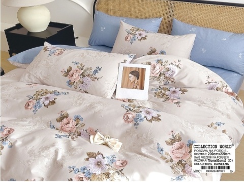 Pościel Bawełna w kwiaty 200x220 3części #M1931 Pościel Bawełna w kwiaty 200x220 3części #M1931