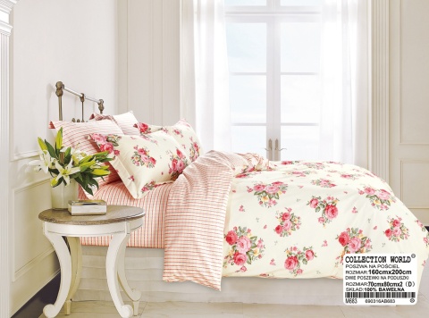 Pościel Bawełna w kwiaty 200x220 3części #M683 Pościel Bawełna w kwiaty 200x220 3części #M683