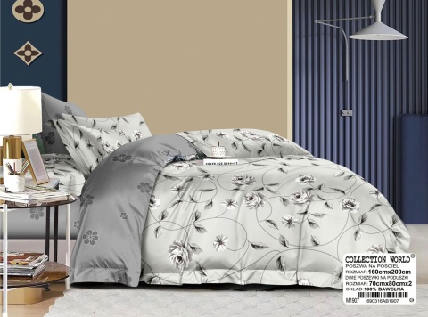 Pościel Bawełna w kwiaty 160x200 3części #M1907 Pościel Bawełna w kwiaty 160x200 3części #M1907