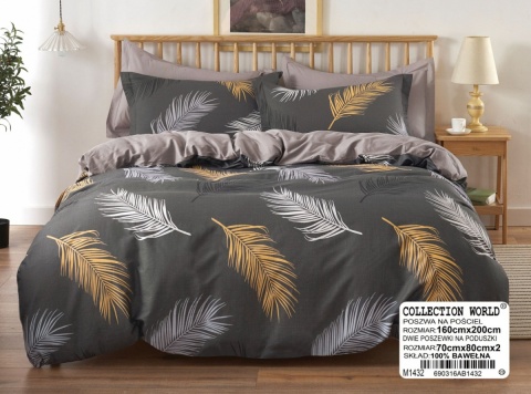 Pościel Bawełna w liście 140x200 2części #M1432 Pościel Bawełna w liście 140x200 2części #M1432