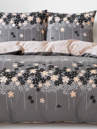 Pościel bawełniana w kwiaty 200x220 3-części #M1941