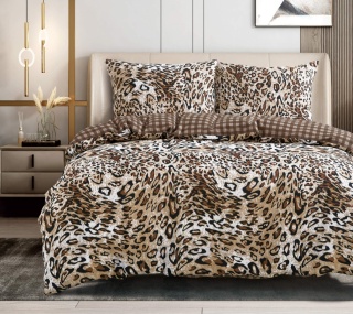 Pościel bawełniana 160x200 3-częściowa Panterka Leopard Print #M1951