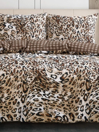 Pościel bawełniana 160x200 3-częściowa Panterka Leopard Print #M1951