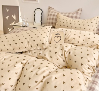 Pościel bawełniana w serca 160x200 3-części #M1940
