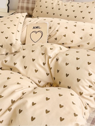 Pościel bawełniana w serca 160x200 3-części #M1940