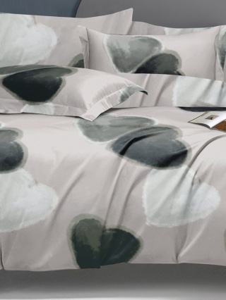 Pościel bawełniana w serca 160x200 3-części #M1929