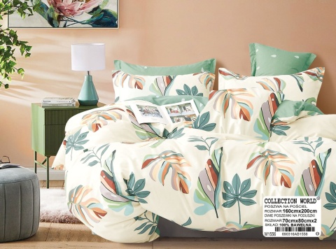Pościel bawełniana 160x200 3-części #M1556