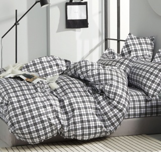 Pościel bawełniana w kratę 160x200 3-części #M1588