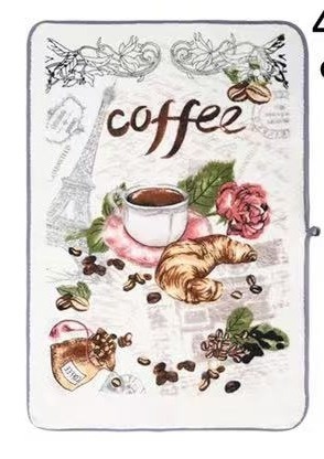Ręczniki kuchenne 40×60 cm z motywem kawy i croissanta