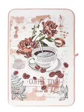 Ręczniki kuchenne 40×60 cm z motywem kawy i kwiatów „Coffee Time”