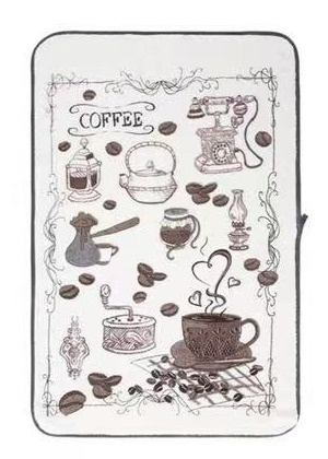 Ręczniki kuchenne 40×60 cm z rysunkowym motywem kawy