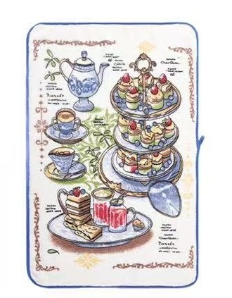 Ręczniki kuchenne 40×60 cm z ilustracyjnym motywem retro